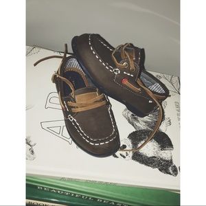 Boys Tommy Hilfiger Lil Daniel Brown Boater Shoe